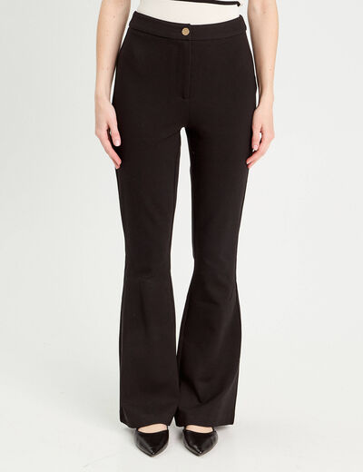Pantalon bootcut noir femme