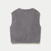 Gilet sans manches bouclette gris femme