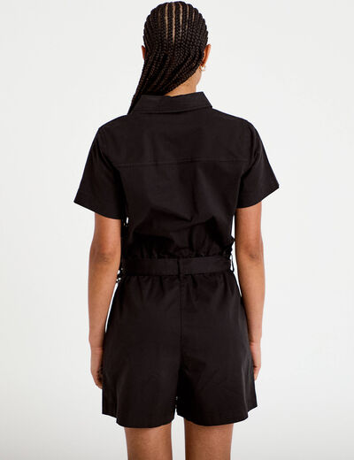 Combishort noir femme