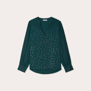 blouse manches longues vert fonce femme Blouse manches longues vert foncé femme