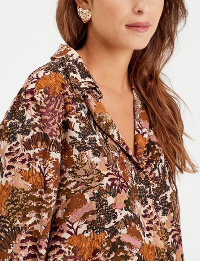 Chemise manches longues blanc femme