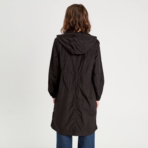 parka deperlante 2 en 1 avec pochette noir femme Parka déperlante 2-en-1 avec pochette noir femme