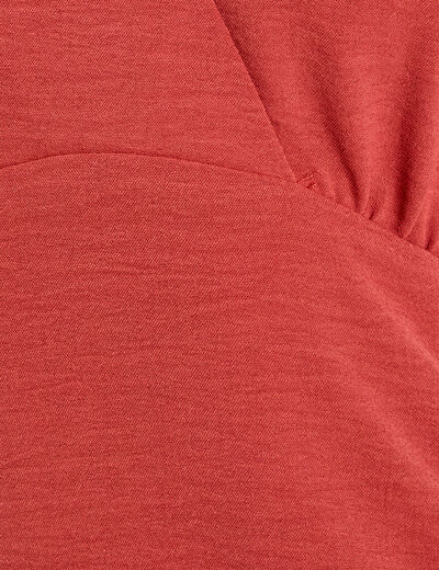 Robe évasée fluide vieux rose femme