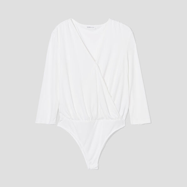 body col cache coeur ecru femme Body col cache-coeur ecru femme