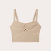 Bustier bretelles fines beige femme