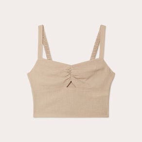 bustier bretelles fines beige femme Bustier bretelles fines beige femme