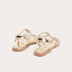 Sandales plates couleur or femme