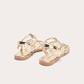 Sandales plates couleur or femme