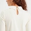 T-shirt col bijoux ecru femme