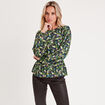 Blouse manches longues vert femme