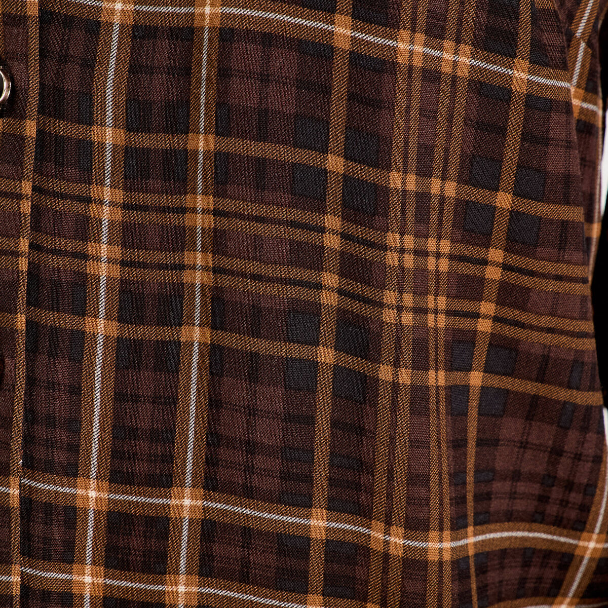 Chemise manches longues marron foncé femme