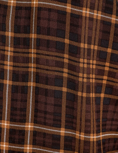 Chemise manches longues marron foncé femme