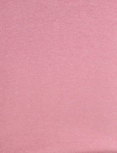 Body cintr&eacute; manches longues bateau vieux rose femme