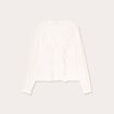 Blouse avec volants ecru femme