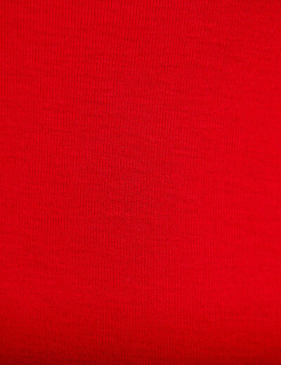 T-shirt ajust&eacute; col rond manches longues rouge femme
