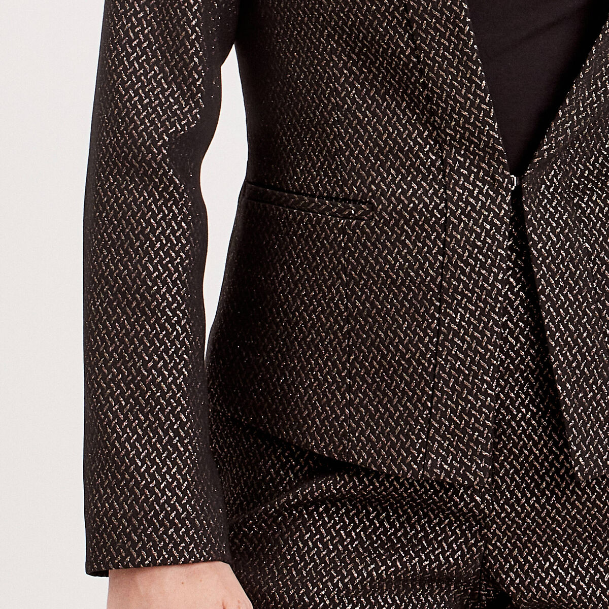 Veste blazer ajustée noir femme