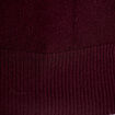 Pull oversize col bateau manches longues prune femme