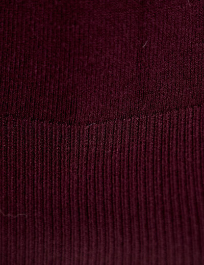 Pull oversize col bateau manches longues prune femme