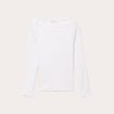 T-shirt col bateau blanc femme