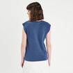 T-shirt manches courtes bleu foncé femme