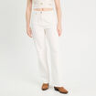 Jeans droit 5 poches ecru femme