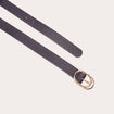 Ceinture double boucle noir femme
