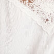Blouse sans manches ecru femme