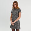 Robe droite zippée noir femme