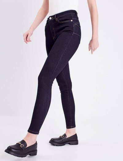 Jeans skinny taille standard denim brut femme