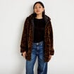 Parka r&eacute;versible 3/4 &agrave; capuche noir femme