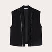Veste matelassée sans manches noir femme