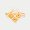 Foulard crochet orange femme