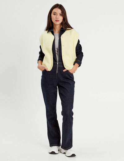 Combinaison pantalon en jean denim brut femme