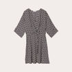 Robe évasée manches 3/4 blanc femme