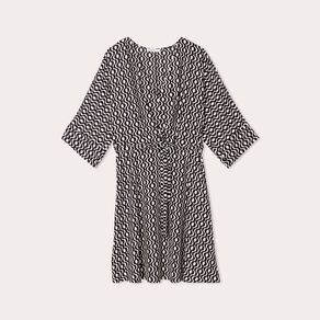 robe evasee manches 34 blanc femme Robe évasée manches 3/4 blanc femme