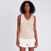Débardeur bretelles larges sable femme