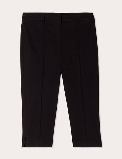 Pantacourt ajusté noir femme