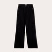 Jean wide leg taille haute Petite denim noir femme