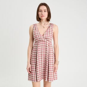 robe trapeze sans manches rose femme Robe trapèze sans manches rose femme