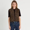Gilet sans manches matelassé vert kaki femme