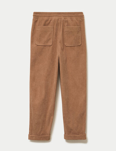 Pantalon velours c&ocirc;tel&eacute; camel femme
