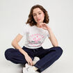 T-shirt cropped blanc femme