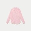 Chemise droite manches longues rouge femme
