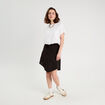 Jupe asymétrique droite noir femme