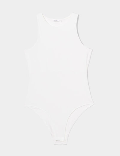 Body sans manches ecru femme