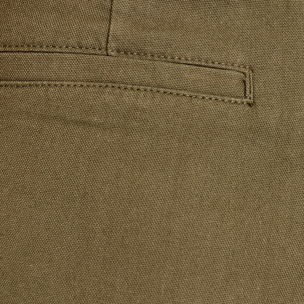 Pantalon chino coupe barrel vert kaki femme