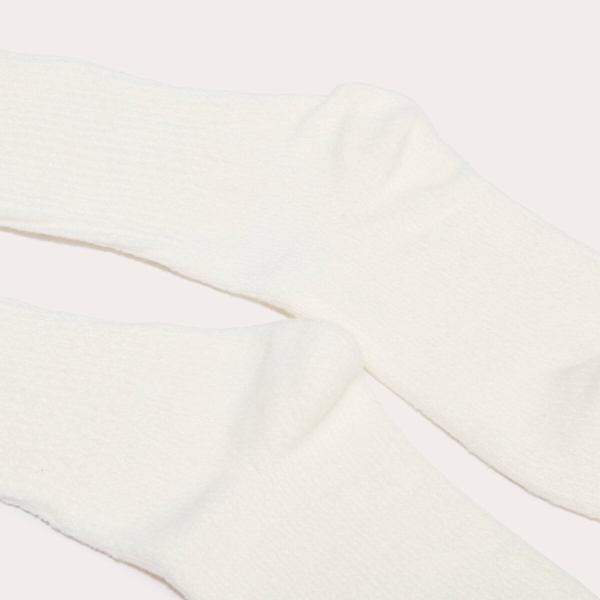 Chaussettes hautes ecru femme