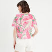 T-shirt manches courtes rose fushia femme