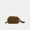 Sac aspect daim vert kaki femme