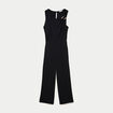 Combinaison large sans manches col rond noir femme
